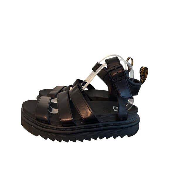 Dr. Martens Blaire Fisherman Sandals Black Hydro Leather Adjustable Ankl… - Picture 3 of 15